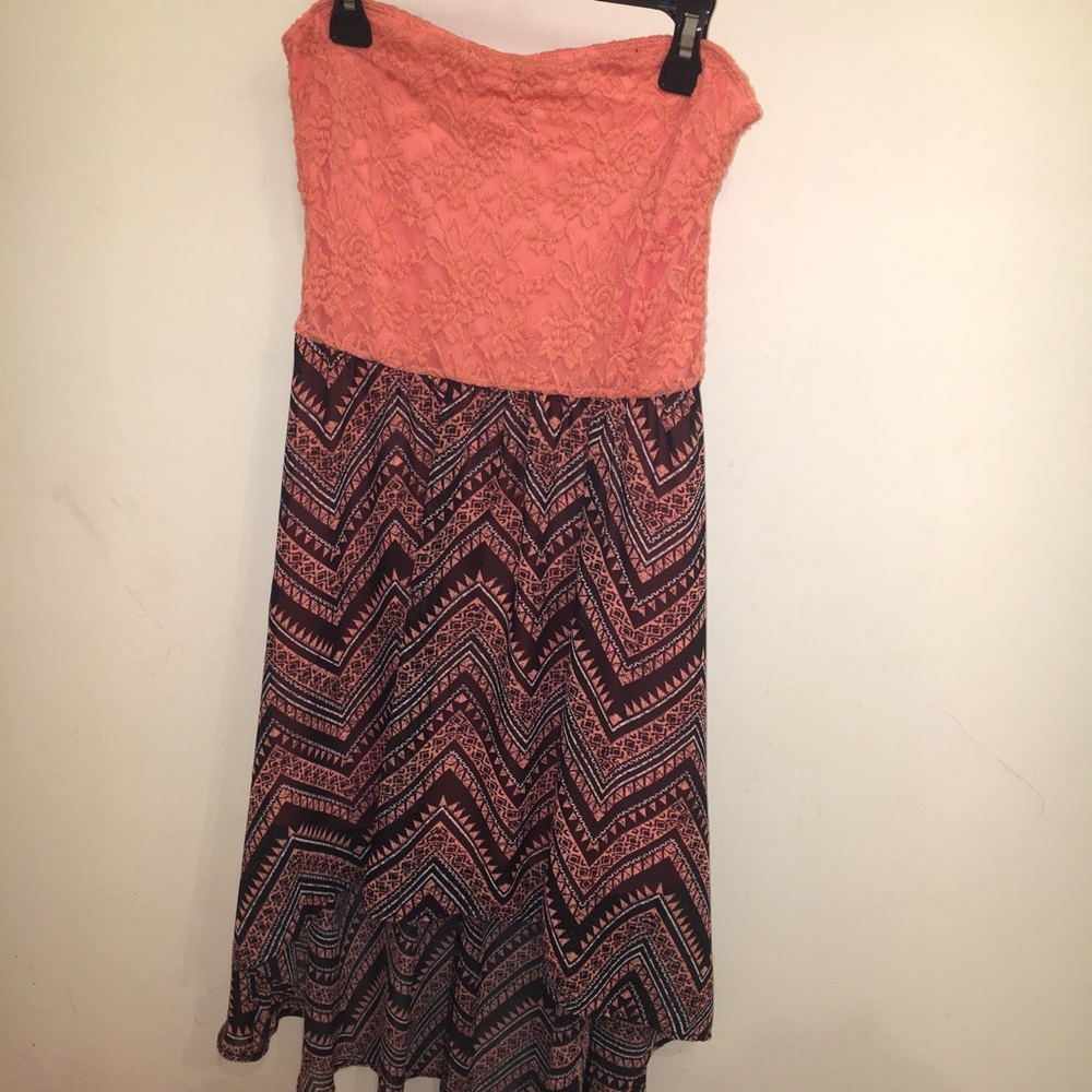 Strapless Coral Dress